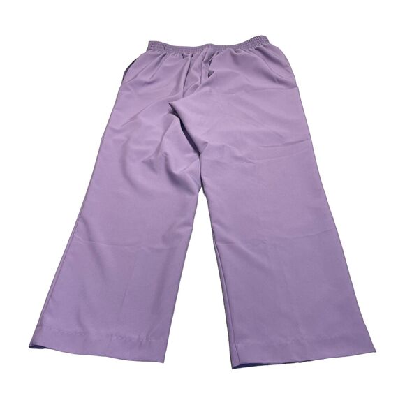 Alfred Dunner Wide Leg Pants Women's 12 Purple 100% Polyester Formal Business - Picture 2 of 6